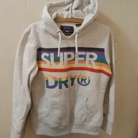 Superdry Hoodie Superdry Chest Logo Size 8 US - heavy material - Picture 1 of 5